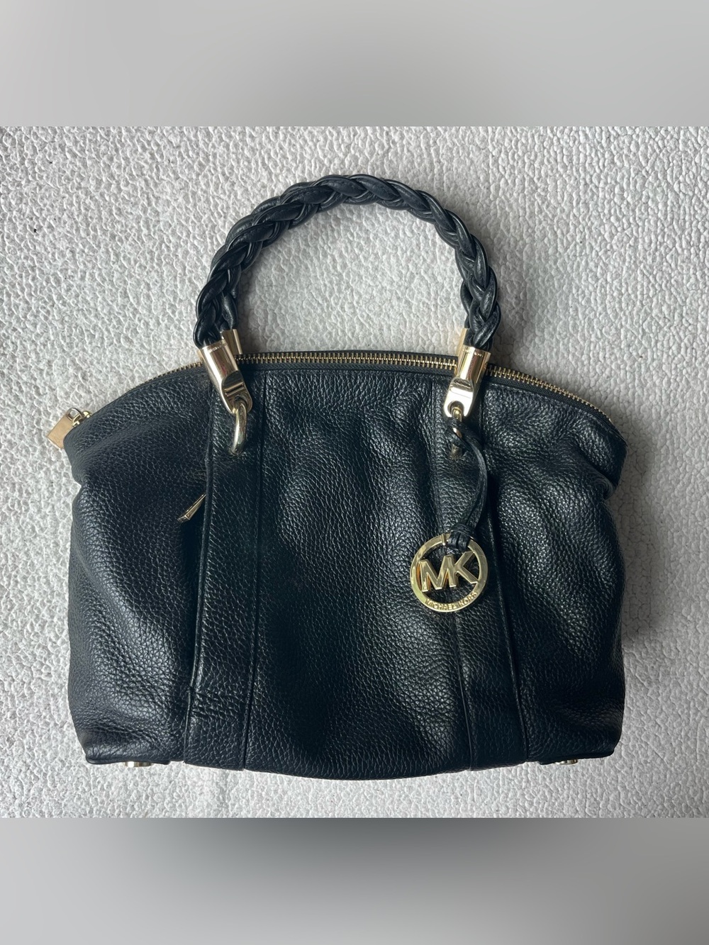 Michael Kors Naomi Black Leather Satchel Purse
